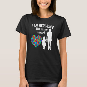 T-shirt Je Suis Sa Voix Elle Est Mon Coeur Sensibilisation