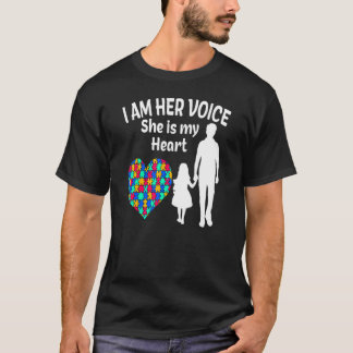 T-shirt Je suis sa voix Elle est mon cœur Sensibilisation