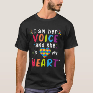 T-shirt Je Suis Sa Voix Et Elle Est Mon Coeur Autisme Infi