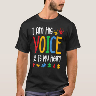 T-shirt Je Suis Sa Voix Il Est Mon Coeur Monde Colorful Vi
