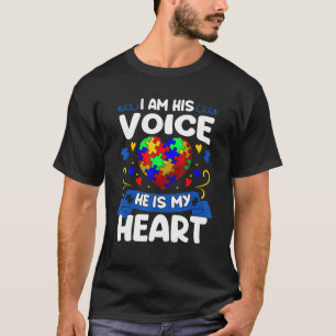 T-shirt Je suis sa voix, il est mon cœur Puzzle Sensibilis