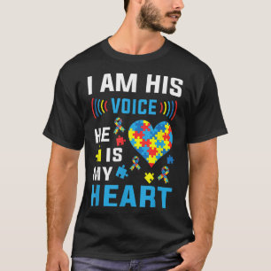 T-shirt Je Suis Sa Voix Il Est Mon Coeur Sensibilisation s