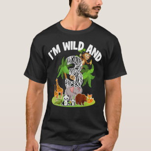 T-shirt Je suis Sauvage Et 3 Ans 3ème Anniversaire Animal 