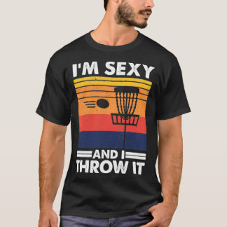T-shirt Je suis sexy et je le jette, Vintage Disc Golf Fro