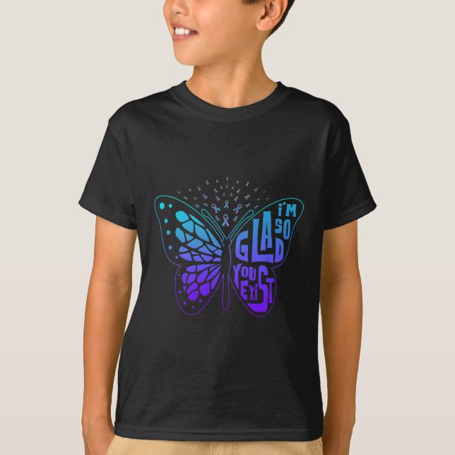 T-shirt Je suis si heureux que vous existiez avant le suic (Devant)