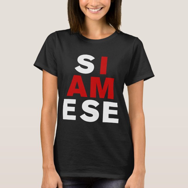 T-SHIRT JE SUIS SIAMESE (Devant)