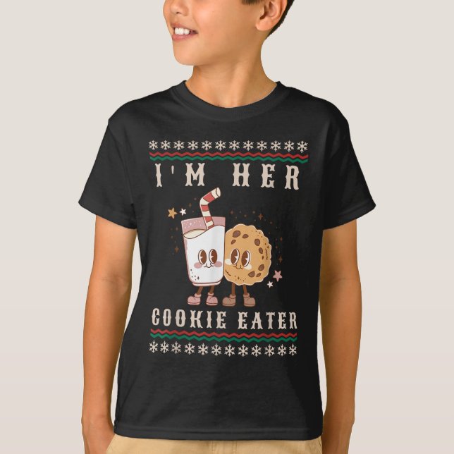 T-shirt Je suis son mangeur de biscuits Je suis ses couple (Devant)