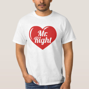 T-shirt Je suis son Monsieur Bonheur Cœur Rouge