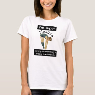 T-shirt Je suis Super Flexible Funny Sarcastique Vintage f