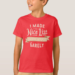 T-shirt Je suis sur la bonne liste (de justesse), citation