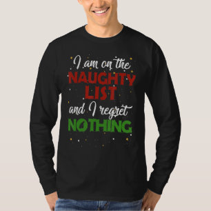 T-shirt Je suis sur la liste des vilains et je ne regrette