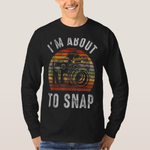 T-shirt Je suis sur le point d'accrocher Retro Caméra Vint