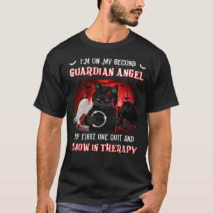 T-shirt Je suis sur mon deuxième ange gardien Mon premier