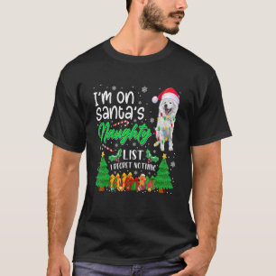 T-shirt Je suis sur Père Noël Naughty mignon Eskimo Chien