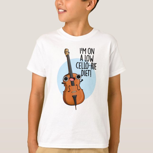T-shirt Je suis sur un régime de violoncelle faible-rié am (Devant)