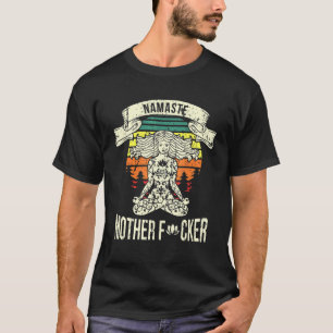 T-shirt Je suis surtout paix amour et lumière Yoga tatoué