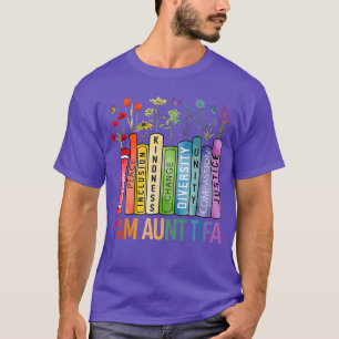 T-shirt Je suis tante Tifa Droits de l'Homme Floral Femmes