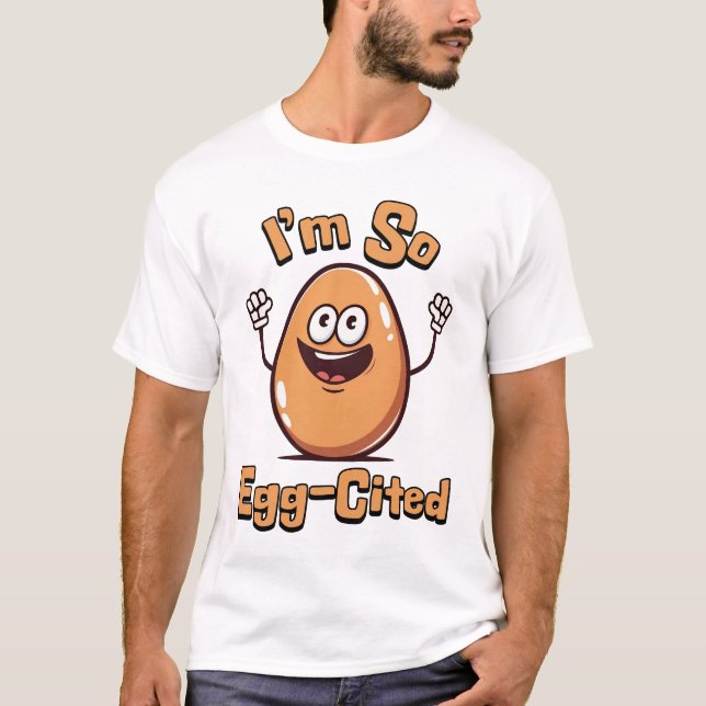 T-shirt Je suis tellement citée ! Caricature aux oeufs mig (Devant)