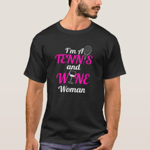 T-shirt Je Suis Tennis Et Wine Woman Tennis