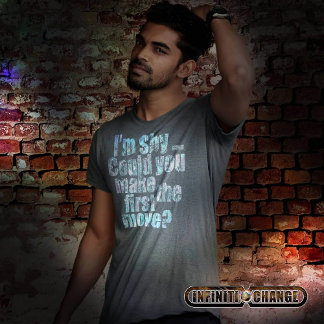 T-shirt JE SUIS TIMIDE | Grunge | Pastels | Typographie |