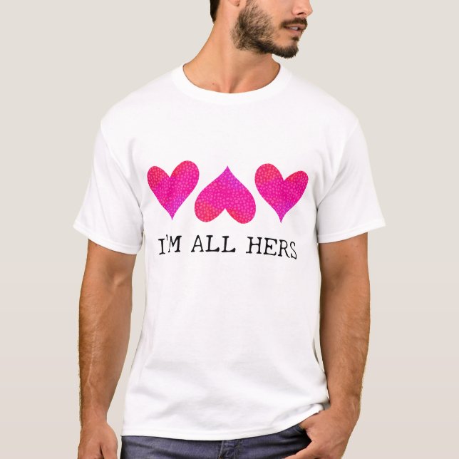 T-shirt Je suis tous ses Valentines (Devant)