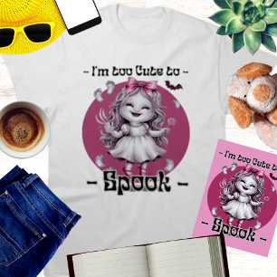 T-shirt "Je suis trop mignonne pour faire peur," fille fan