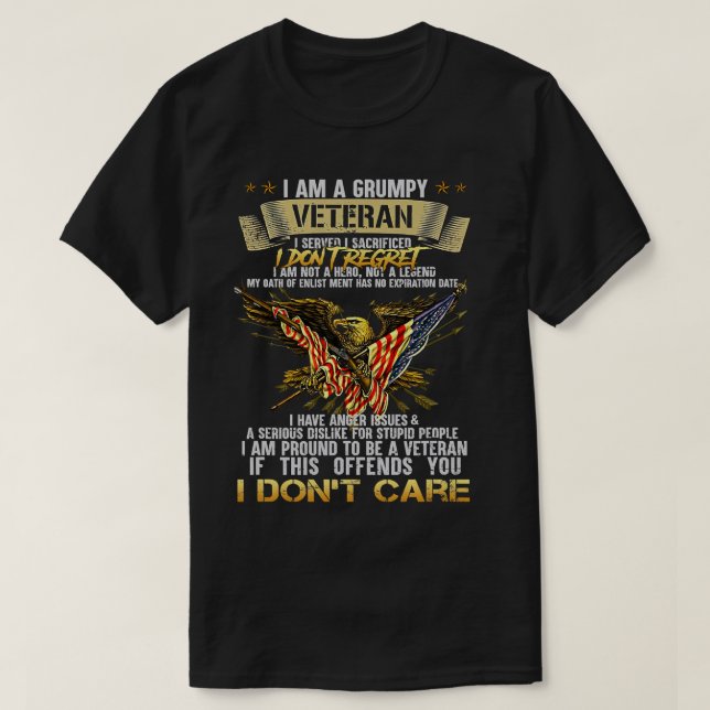 T-shirt Je Suis Un Ancien Ancien Ancien Ancien Aigle Grump (Design devant)