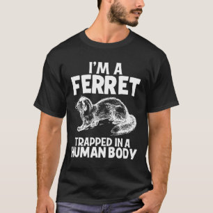T-shirt Je suis un animal Ferret fille jeune fille Tee