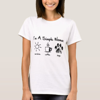 T-shirt je suis un café simple de chiens de coffe de