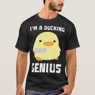 T-shirt Je suis un canard de génie avec mème de couteau