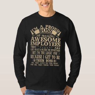 T-shirt Je suis un chef de famille fier d'avoir des employ