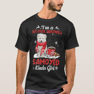 T-shirt Je suis un chocolat chaud Noël et chien Kinda Samo