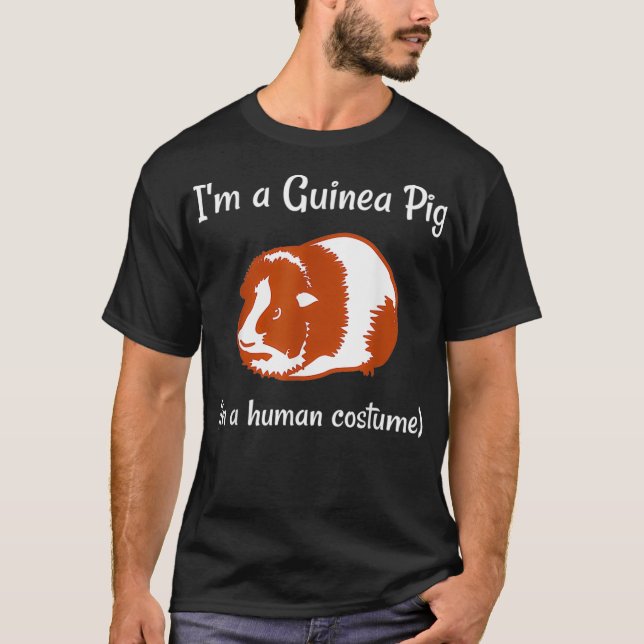 T-shirt Je suis un cochon de Guinée dans un costume humain (Devant)