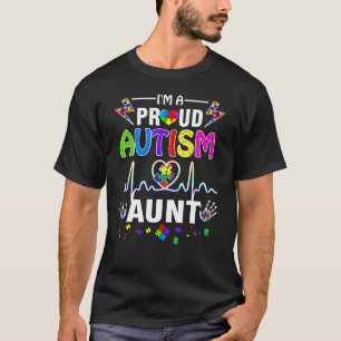 T-shirt Je suis un cœur de tante autiste fier