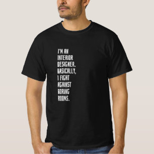 T-shirt Je suis un concepteur d'intérieur