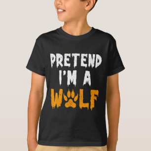 T-shirt Je suis un costume d'Halloween loup drôle Lazy