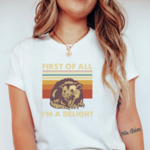 T-shirt « Je suis un délice » Possum; Été rétro drôle