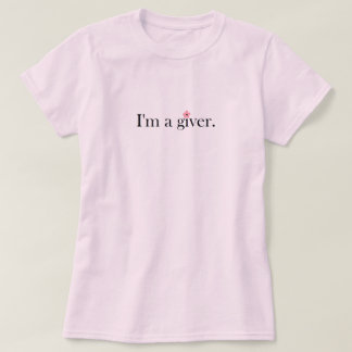 T-shirt Je suis un donateur