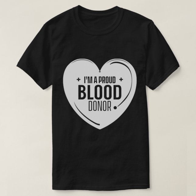 T-shirt Je suis un donneur de sang fier Dons Plasma Transf (Design devant)