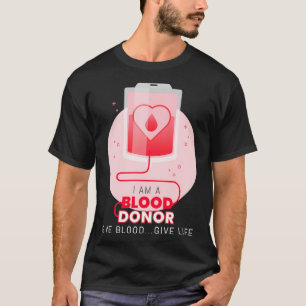 T-shirt Je suis un donneur de sang Pochette de sang Campag