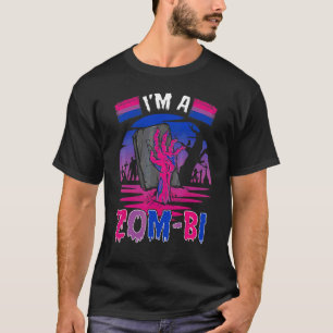 T-shirt Je suis un drapeau bisexuel zombie Zom Bi Fierté d