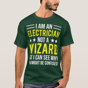 T-shirt Je Suis Un Électricien Amusant Magie Magique