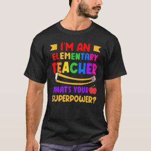 T-shirt Je suis un enseignant élémentaire de retour à l'éc