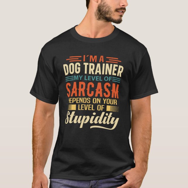 T-shirt Je suis un entraîneur de chiens (Devant)