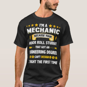 T-shirt Je Suis Un Étudiant En Mécanique Qui A Obtenu Une 