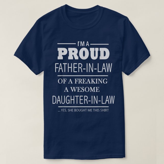 T-SHIRT JE SUIS UN FATHERINLAT FIER (Design devant)