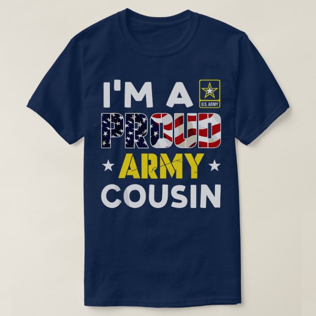 T-shirt Je suis un fier COUSIN USA American Flag Family So (Design devant)