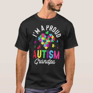 T-shirt Je suis un fier grand-père autiste, famille appari