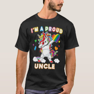 T-shirt Je suis un fier Lgbt Gay Uncle Fierté Dabbing Unic