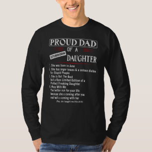 T-shirt Je Suis Un Fier Père D'Une Fille Stubborn 1